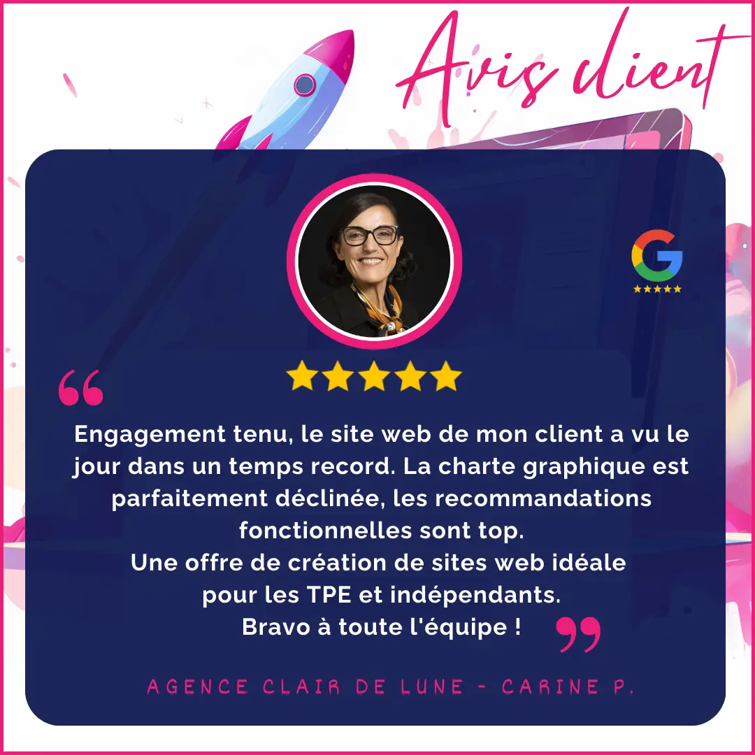 Avis client de l'agence Clair de lune de Carine POYET